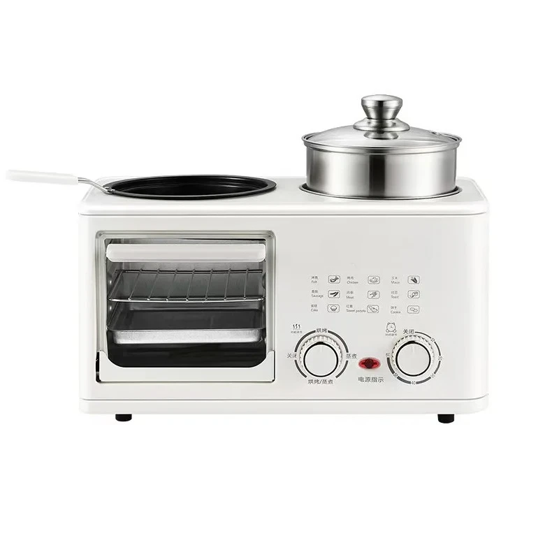 

Breakfast machine Household 8-liter multi-functional four-stove integrated small mini oven Toaster toaster