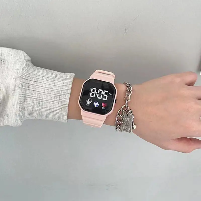 Digital Sports Watch Digital Watch For Kids Comfortable Sports Waterproof LED Watches Silicone For Children Women Men