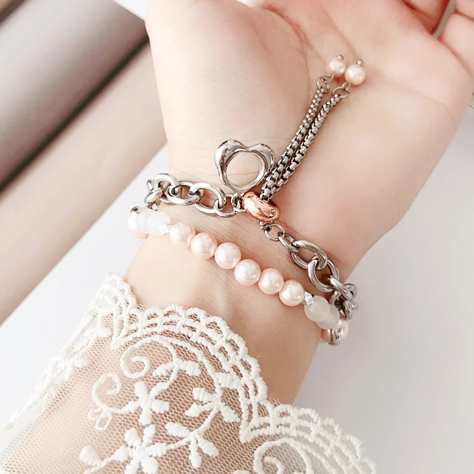 Agate bead bracelet strap for Apple Watch S10 42mm strap 46mm 45mm 44mm 41mm 40mm 38mm elegant women\'s wristband  for iWatch 987