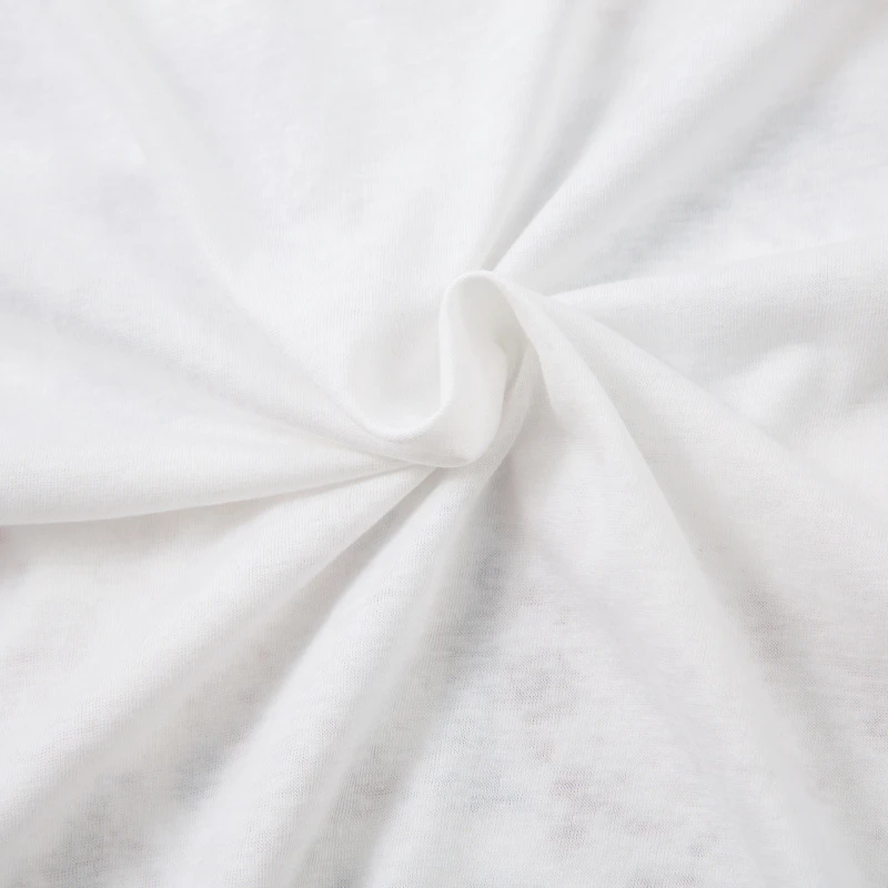 Men's 100% Cotton White Snowflake Cotton Long Sleeve T-Shirt, American Retro Street Trend High-End Character Print Design