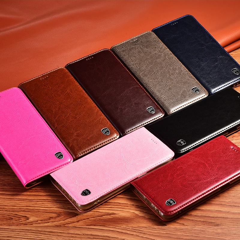 Luxury Cowhide Genuine Leather Case Cover For OPPO Reno Z 2 2Z 2F 3 4 SE 4Z 4F Pro Wallet Flip Cover