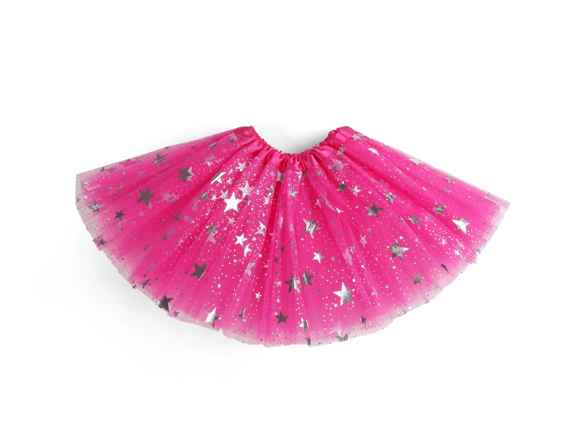 Neue Mode Kinder Mädchen Baby Tüll Stern Pailletten Prinzessin Tutu Rock Outfits Kostüm Bouffant Rock Big Pentagramm Net Gaze Rock – Detail 2