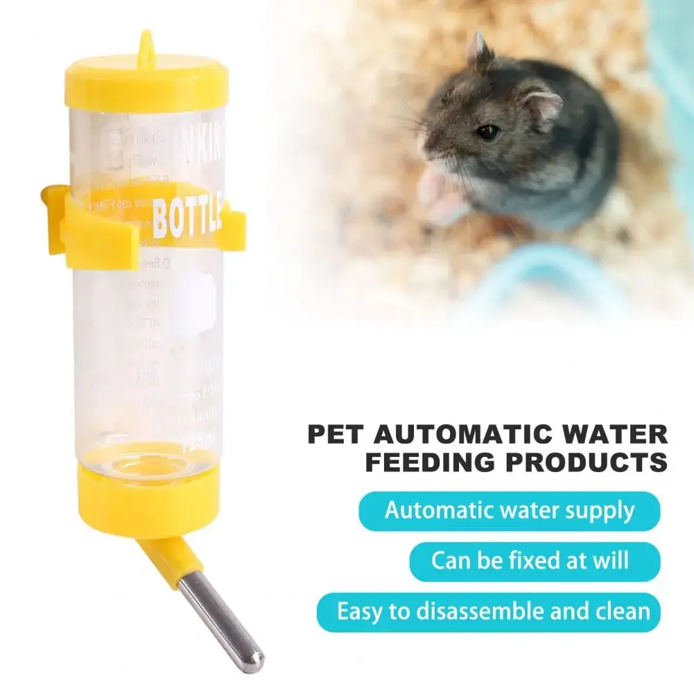 Lekvrije Hamster Waterbal Lekvrije Hamster Waterfles met Schaal Automatische Hangende Dispenser voor Kleine Cavia Rat