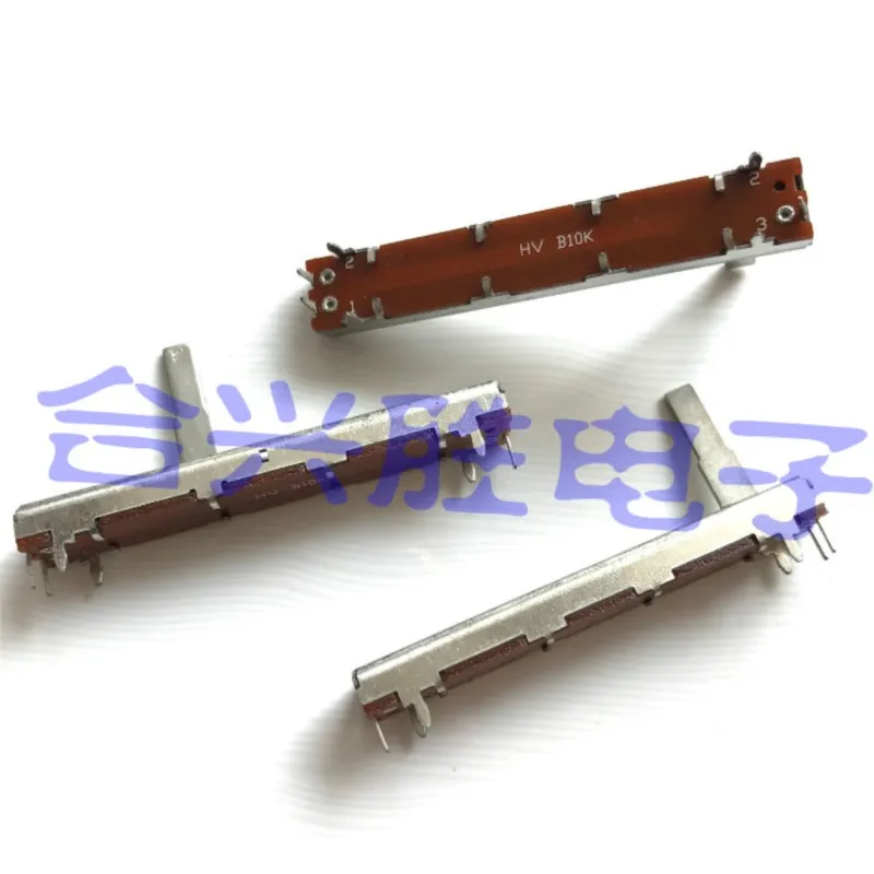 2PCS 6CM Schiebe Potentiometer Einzelne B10K Schaft Länge 17MM Mixer Volumen Gerade Rutsche Fader Hub 45MM Schaft Länge 17MM