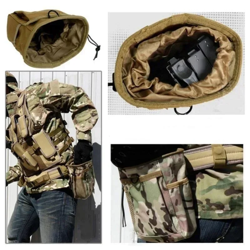 600D Nylon Przenośna torba na talię Torba do recyklingu Outdoor Molle Pouch Wojskowa torba wisząca Saszetki biodrowe Sportowa torba myśliwska Taktyczna