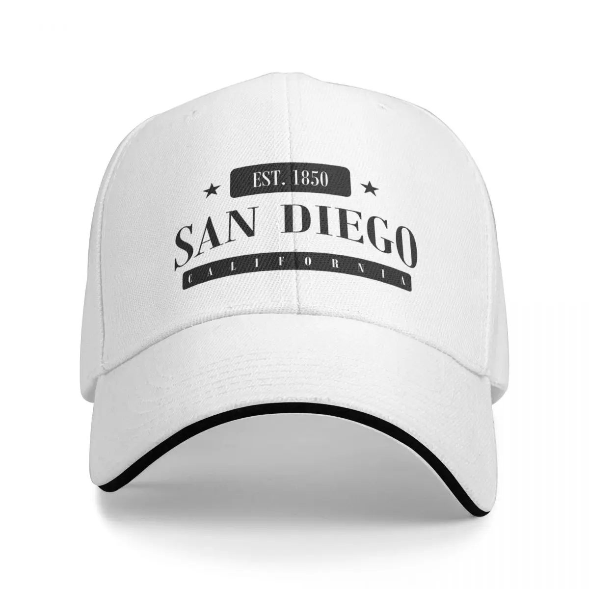 San Diego Est. 1850 Standard Black Cap Baseball Cap cosplay Women hat Men's