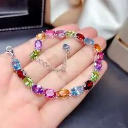 Fashion Exquisite Colorful Zircon Gemstone Bracelets For Women Charm Bracelet Trend Luxury Engagement Banquet Party Jewelry