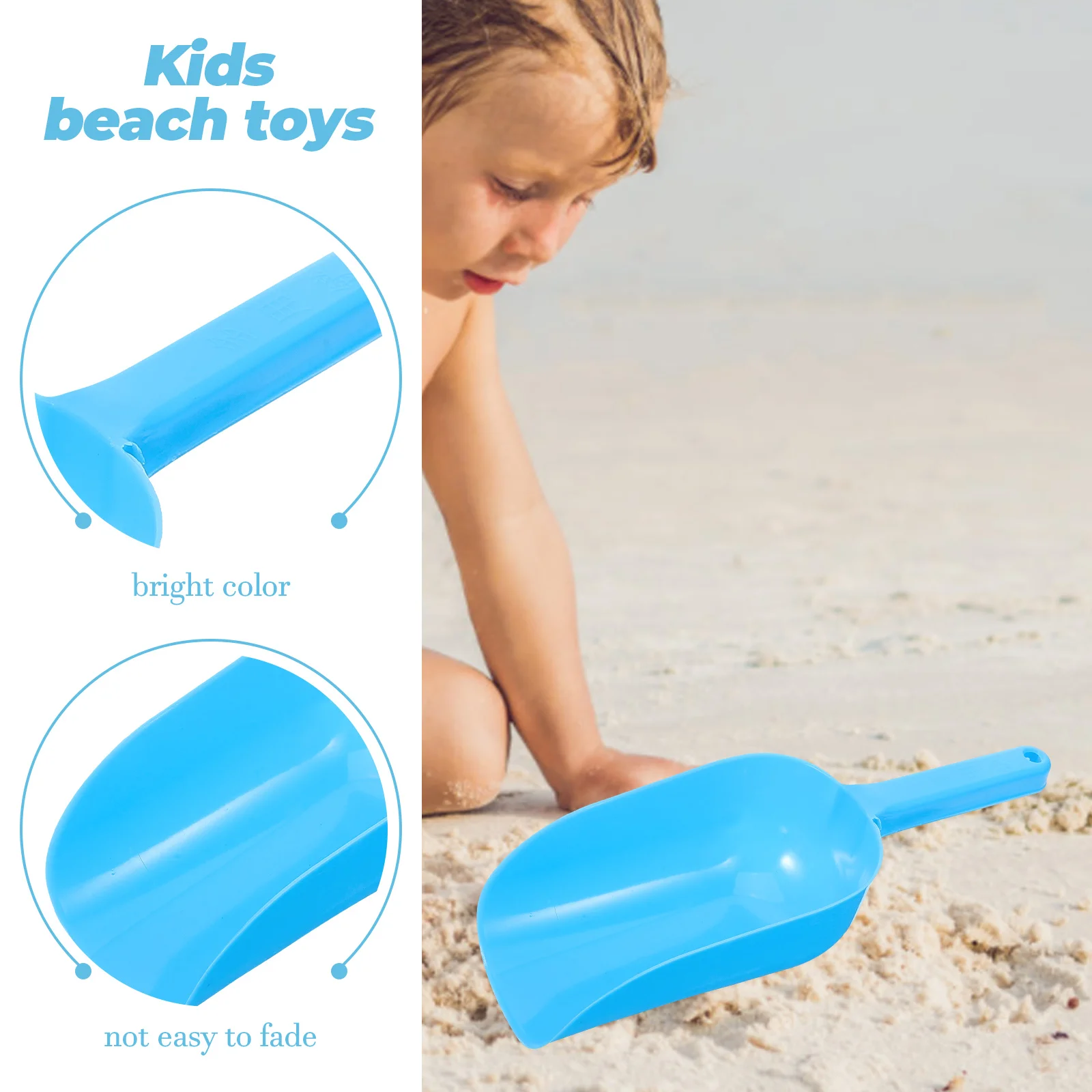 3 Pcs Flat Head Snow Child Toy Toys Kids Beach Plastic Sand for Children Toddler