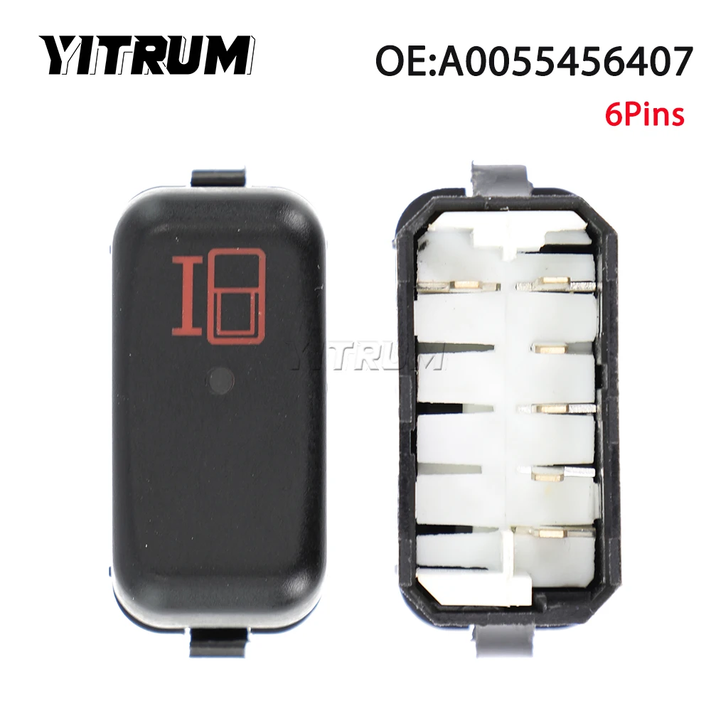 YITRUM A0055456407 0055456407 Door Lock Switch Dashboard Single Button For Mercedes-Benz Travego Tourismo Setra  Car Accessories