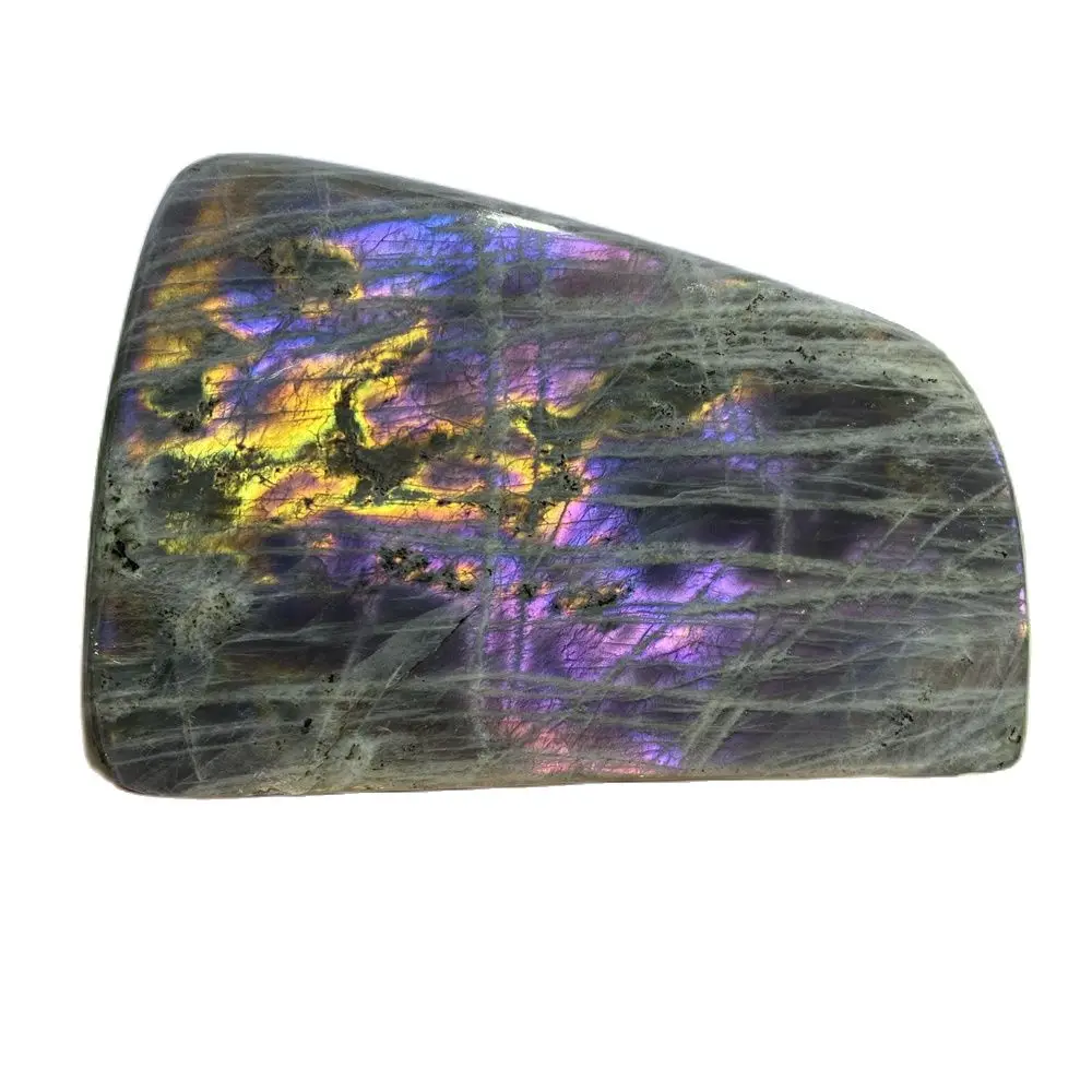 

Natural Yellow Purple Light Labradorite Stone Gemstone And Crystal Original Grinding Chakra Reiki Meditation Home Decoration