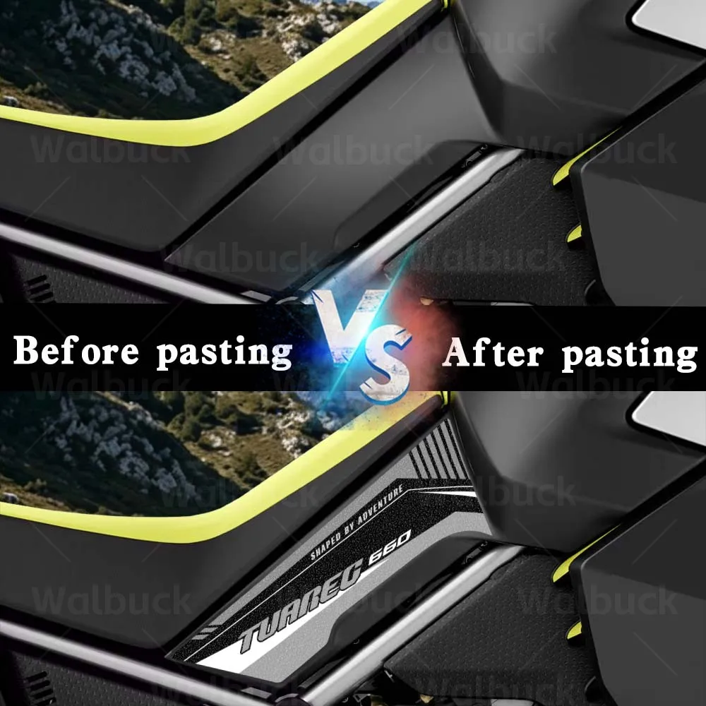 For Tuareg 660 tuareg 660 2022 2023 2024 2025 2026 Refit Motorcycle Tank Side Sticker Protection Accessories Anti-Scratch Decal