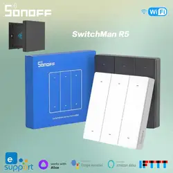 Sonoff-スイッチマンr5シーンコントローラー、バッテリー付き、6キーの無料配線、ジュエリーインクリモコン、sonoff m5、minir3、スマートホームで動作