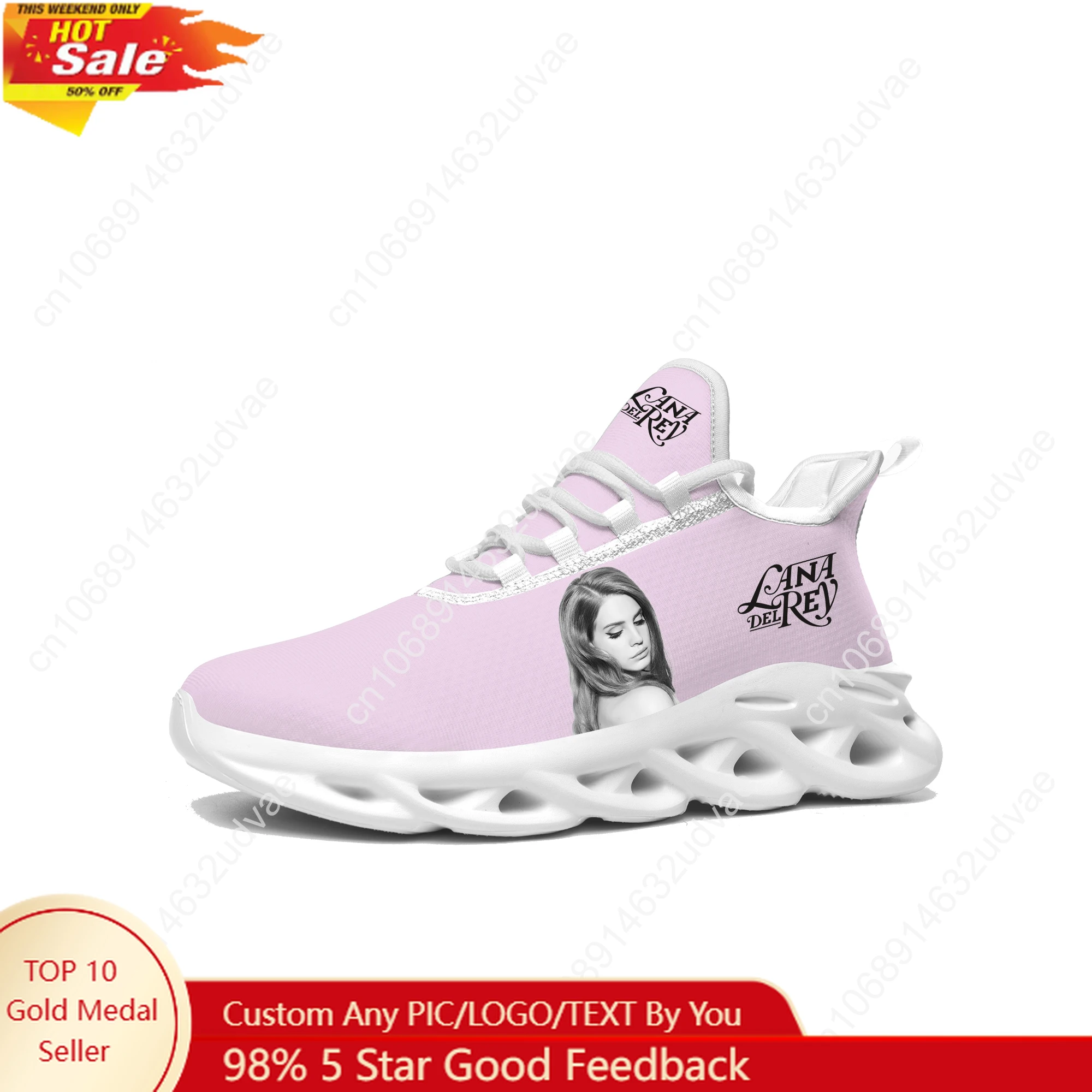 

Lana Del Rey Singer Sports Sneakers Mans Womans Running Shoes Durable Sneaker Lace Up Mesh Durable Footwear Custom Shoe White