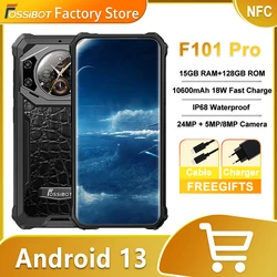 FOSSiBOT-teléfono móvil inteligente F101 PRO, Smartphone con carga rápida de 18W, 8GB, 128GB, batería de 128 mAh, Android 13, NFC, 8GB, 10600 GB