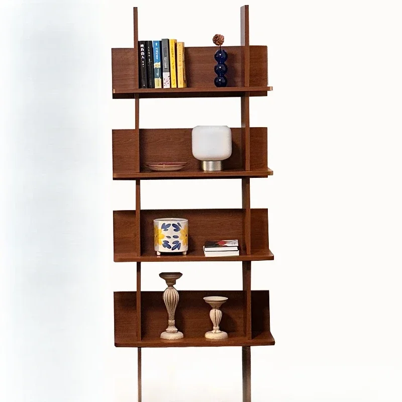 

Nordic multi-layer shelf, ladder storage rack, medieval against the wall