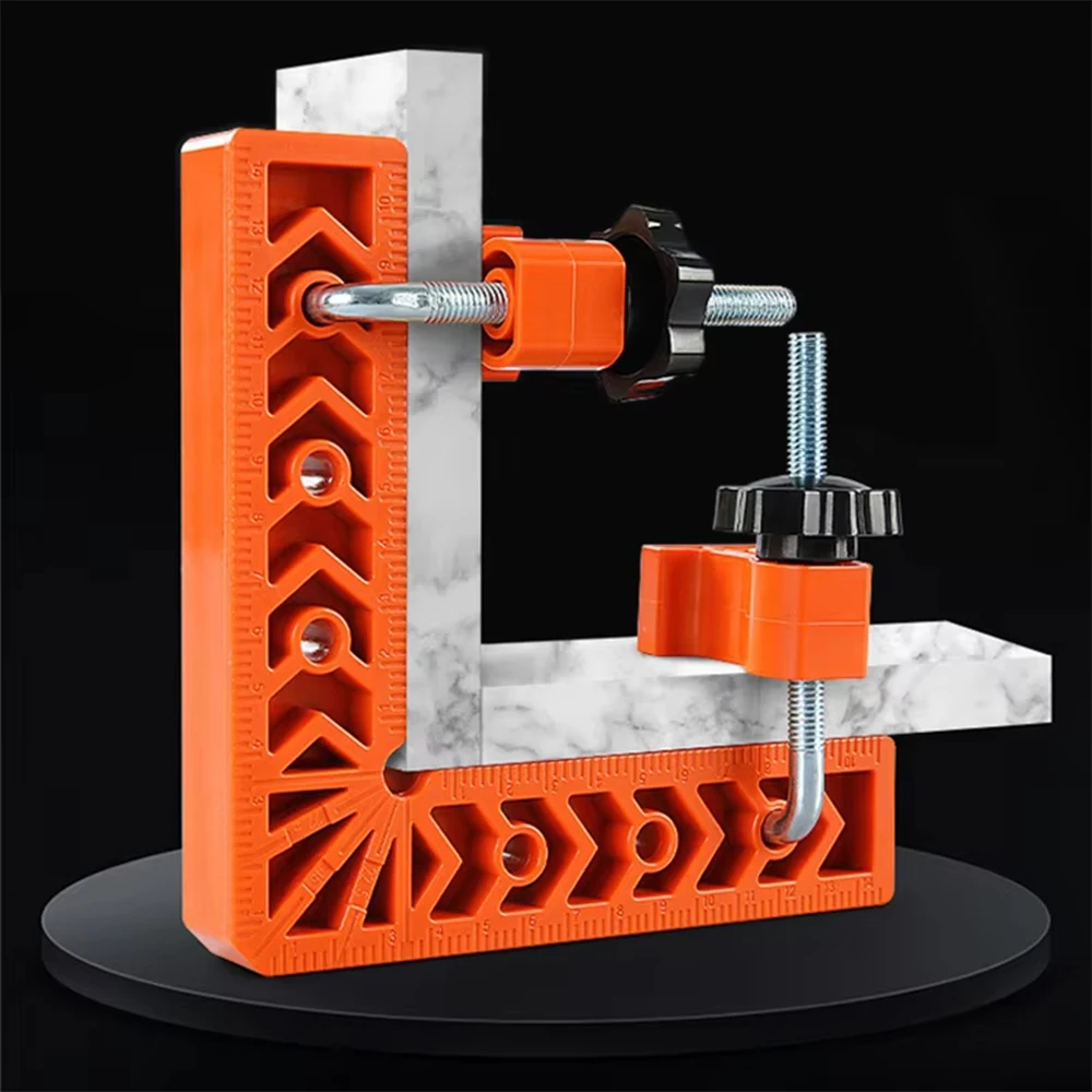 3/4 بوصة 8 قطعة 90 °   مشبك الزاوية اليمنى - مشبك زاوية النجارة، مسطرة L، حامل بلاستيكي قابل لإعادة الاستخدام، أدوات النجارة DIY