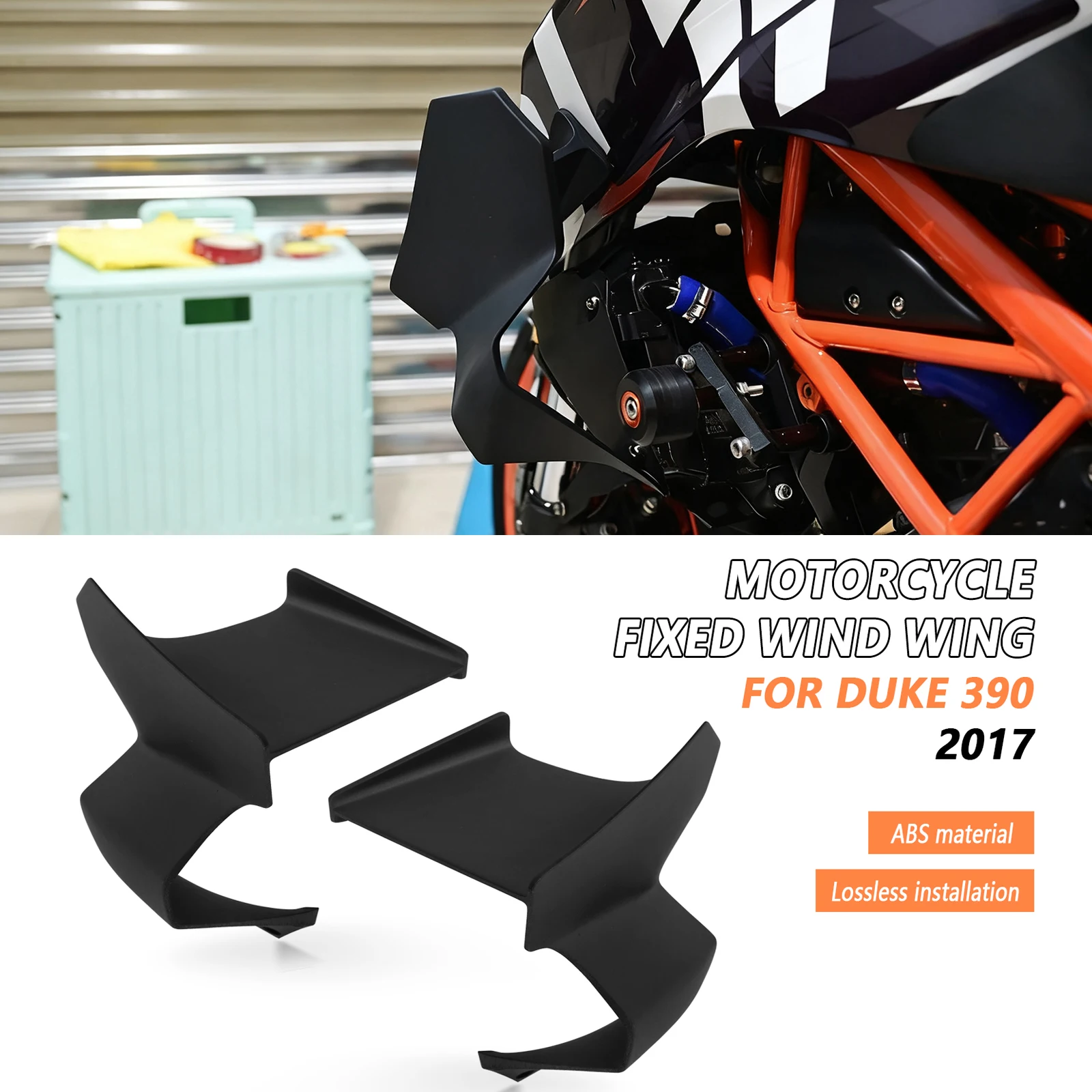 

New Motorcycle Front Fairing Winglet Aerodynamic Wing Side Spoiler Winglet Fairing For KTM DUKE 390 2017 390DUKE DUKE390
