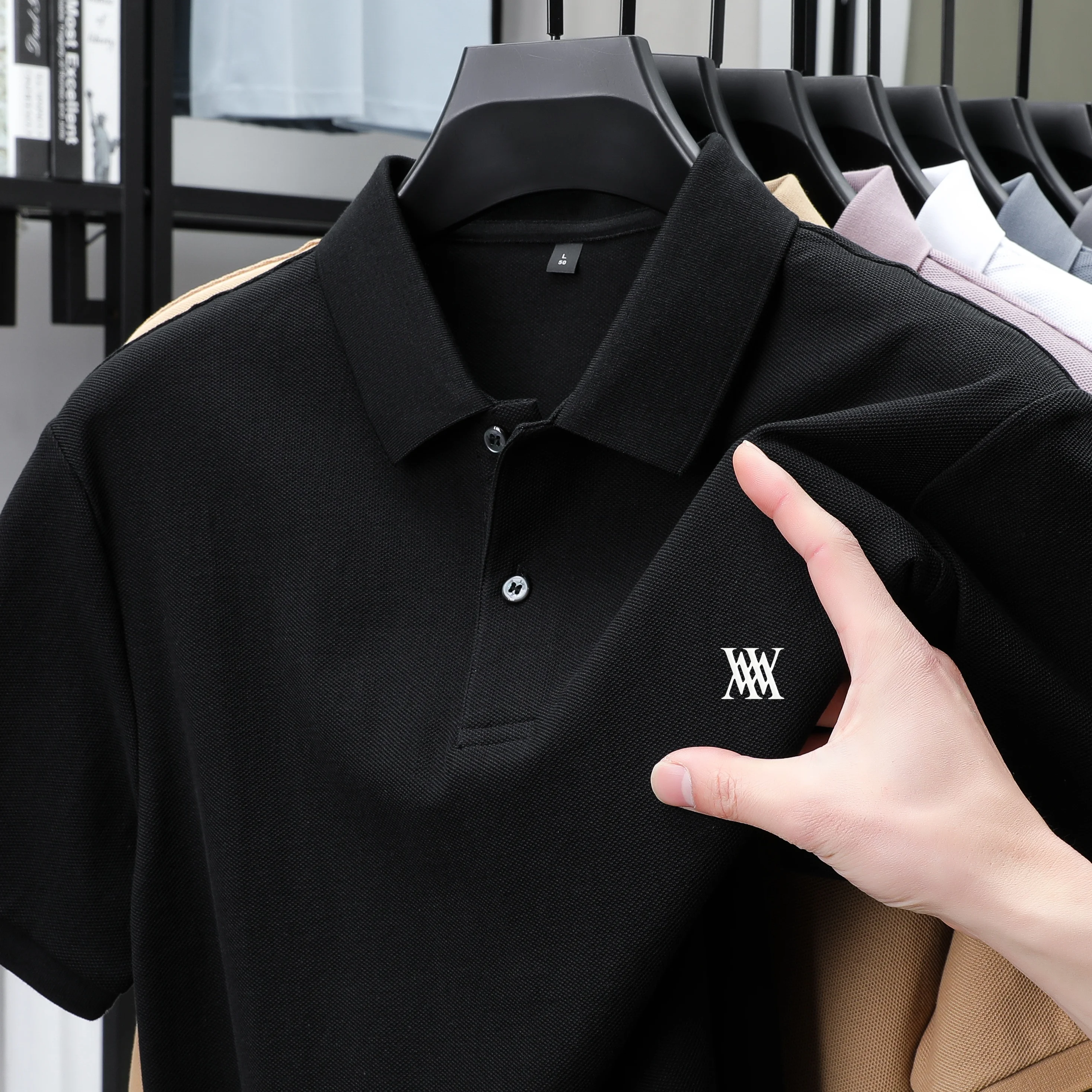 Men Classic Solid Crew Neck Po - Polo Shirt Pique recension och pris