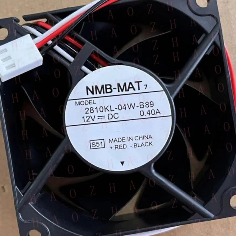 L+ 5pcs for NMB 2810KL-04W-B89 12V DC 0.4A 3-wire cooling fan