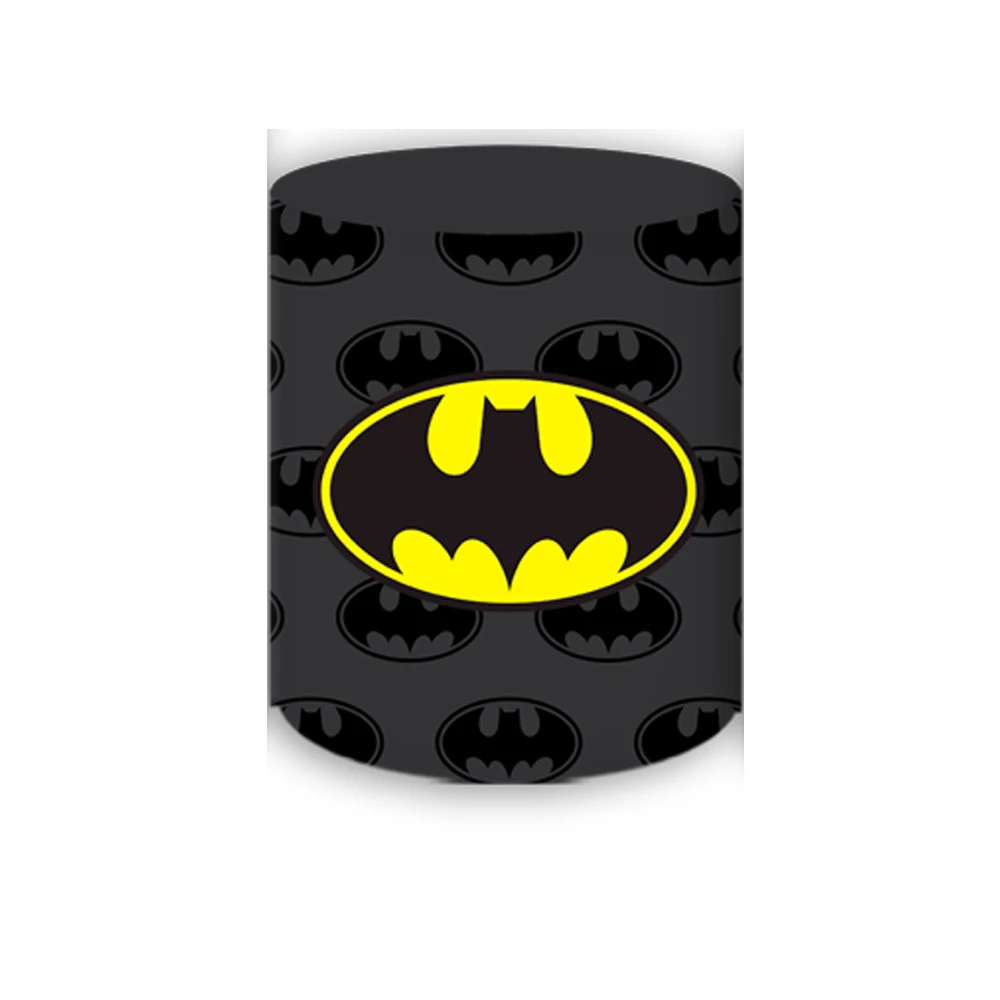 Round Backdrop Batman Theme Boy Children Birthday Party Background Super Bat Night Knight Cylinder Elastic Cover Decor Banner