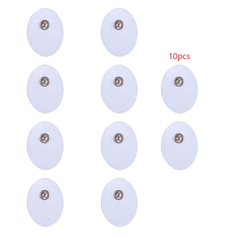 Almohadillas de electrodos de Cable conductor para TENS, masajeador corporal, máquina de terapia, parche muscular de Gel de pulso autoadhesivo, 10/20 piezas