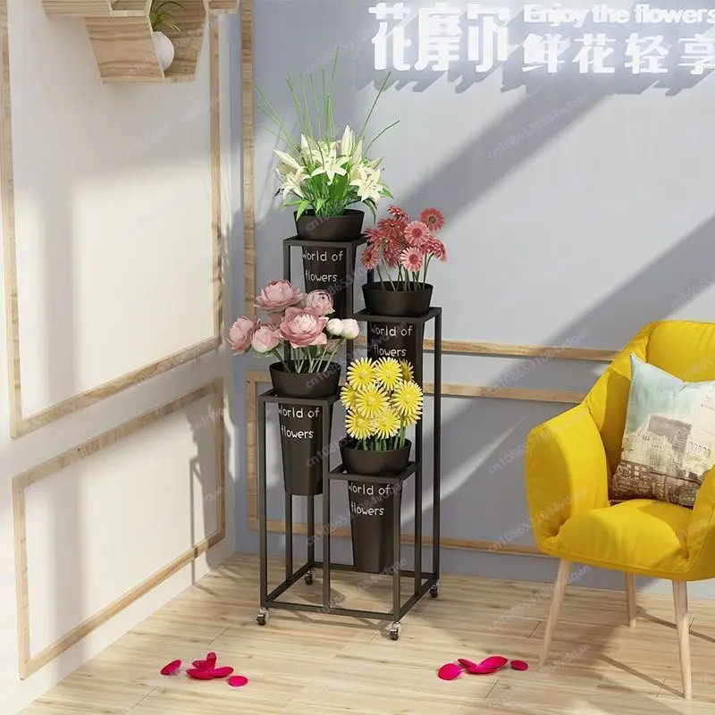 

Съемная многоярусная подставка для цветов – многоуровневая витрина с пластиковыми ведрами для дома и флористов