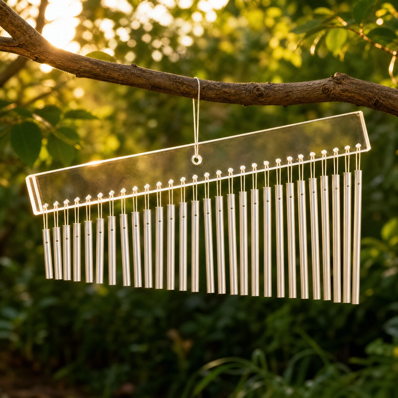 27-Tone Hanging Wind Chime Easy to Hang Graduated Tube Wind Chime Compact Contemporary for Relaxation, Meditation