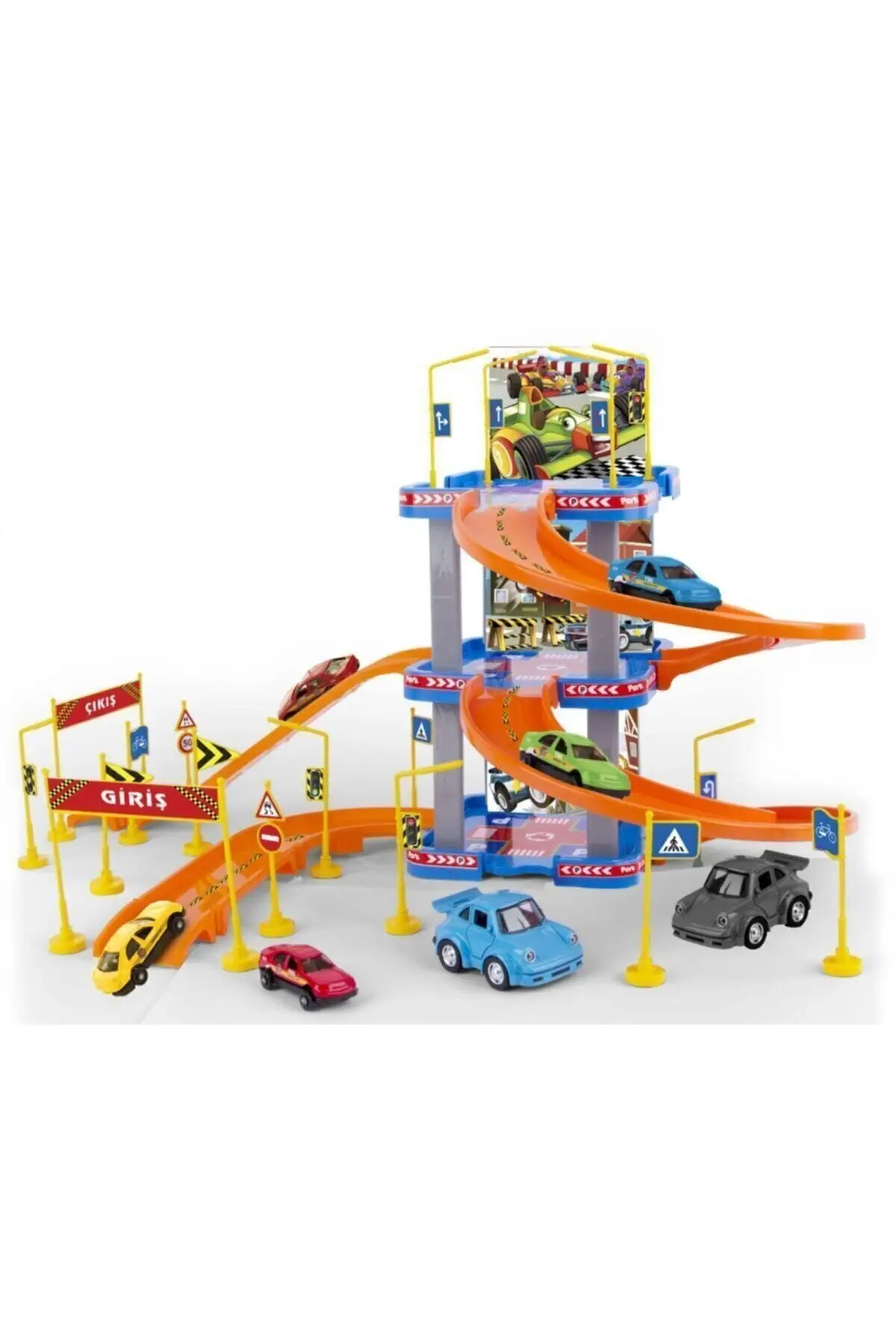 Deal of the Day Parking Garage Play Set 3-Story Toy Parking Garage Set Including 2 Vehicles and Accessories 2022 Trend Model