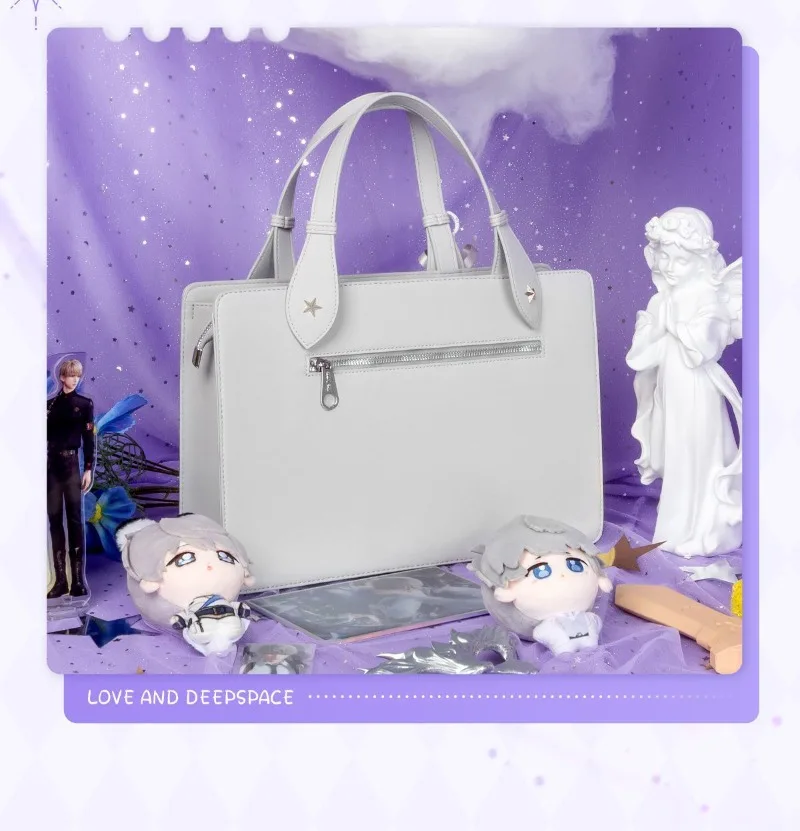 กระเป๋าเป้สะพายหลังหนัง PU ใส ขนาดใหญ่ 35x24x10 ซม. สำหรับคอสเพลย์ Xavier Lumiere จาก Love and Deepspace