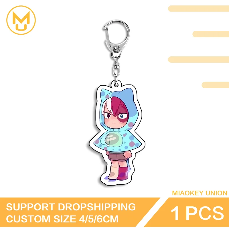 Shoto Todoroki Unique Double Sided Acrylic Keyring Amusing Enchanting Personality High Quality Customizable Daily Wear Jewelry