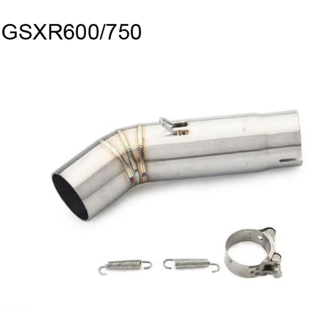 Slip-on Motorcycle Exhaust Middle Link Pipe cheap  Muffler Escape Section Adapter Tube GSXR 600 750 K6/7/8/9/10/11/12/13/14/15