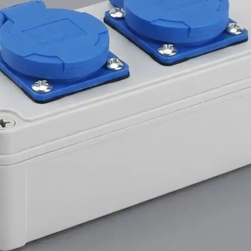 16A 220V IP54 Waterproof Wall Power Distributor Box With 2 Gang EU For Schuko Sockets For Industrial Construction Site