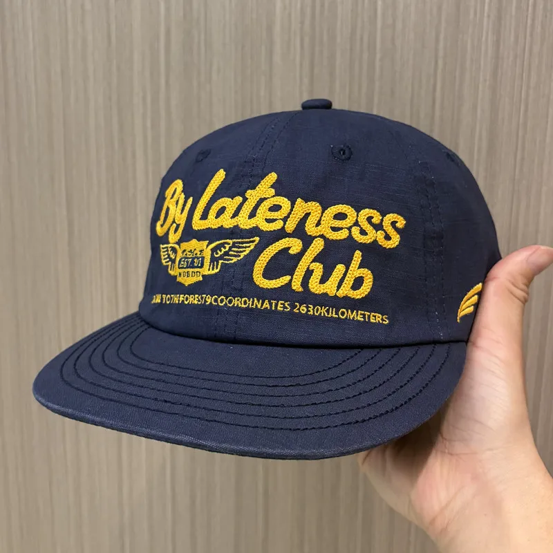 Retro American Lettered Flat Brim Baseball Cap Unisex Street Style Fashion Hat Small Face Effect Suitable for All Ages