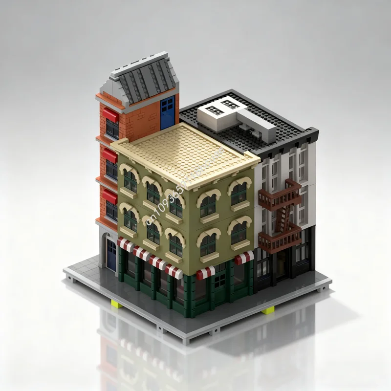 4277 قطعة MOC عطلة الشارع الرئيسي وحدات وحدات نموذج بناء هدية الكريسماس كتل اللعب لتقوم بها بنفسك فكرة إبداعية التعليم الطوب