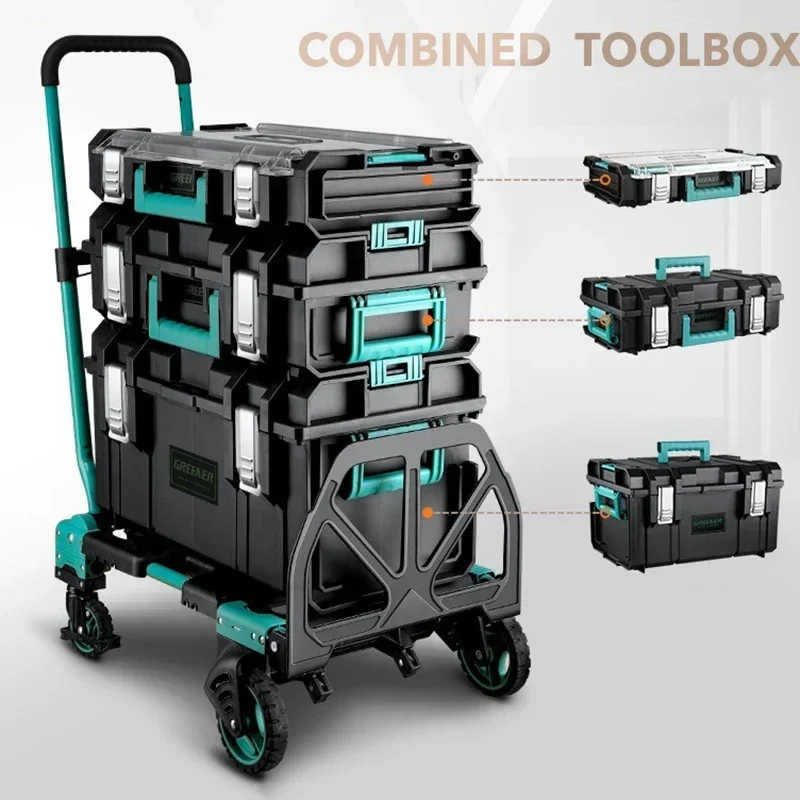 

Large Hard Case Tools Organizer Box Multifunctional Waterproof Suitcase Portable Stackable Tool Storage Boxes Transport Case