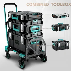 Large Hard Case Tools Organizer Box Multifunctional Waterproof Suitcase Portable Stackable Tool Storage Boxes Transport Case