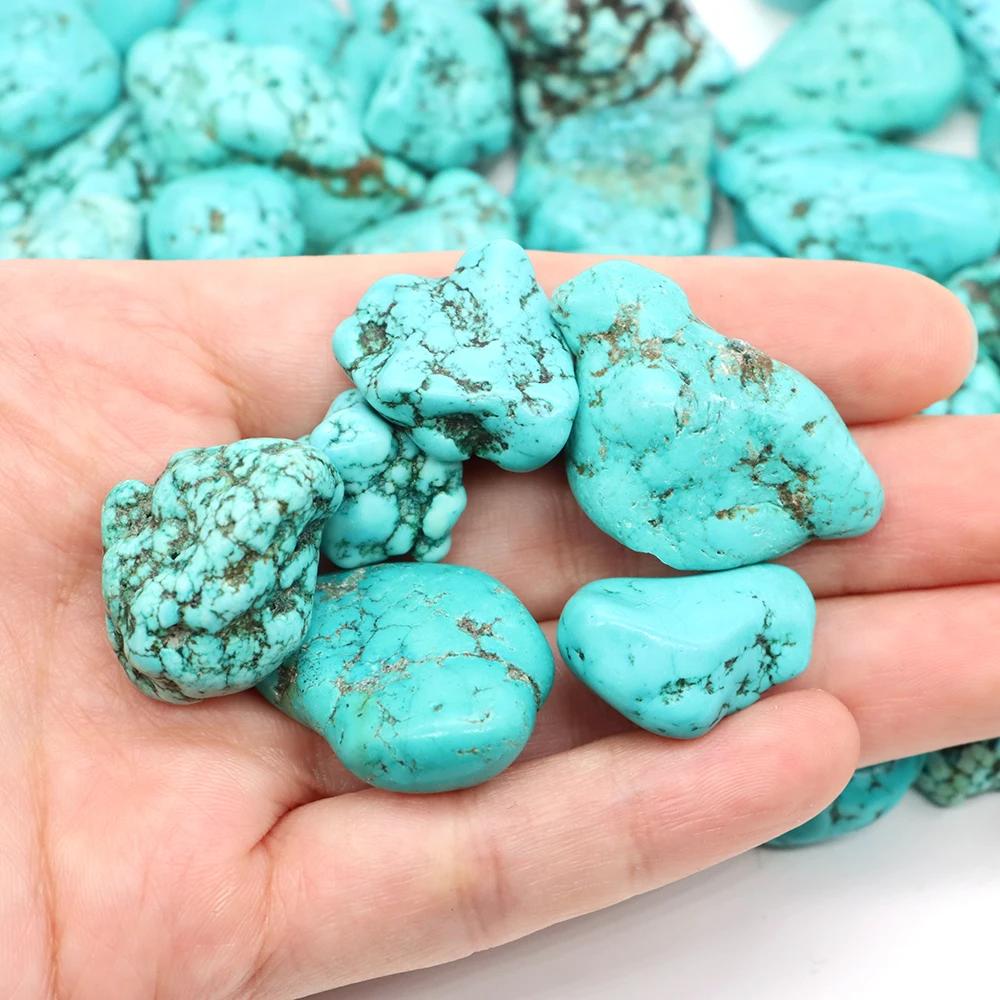 Natural Tumbled Stones Bulk Turquoise Mineral Healing Meditation Crystals Energy Gemstones Specimen Home Aquarium Decor Wholesal