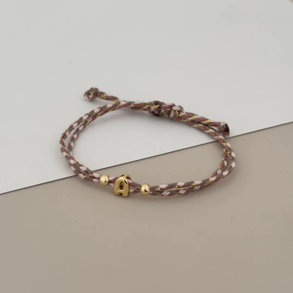 A-Z Initialen-Armband, geflochtenes Freundschaftsarmband, handgemachtes gewebtes Seil-Armband, böhmischer personalisierter Schmuck, Geschenk für Frauen – Detail 5