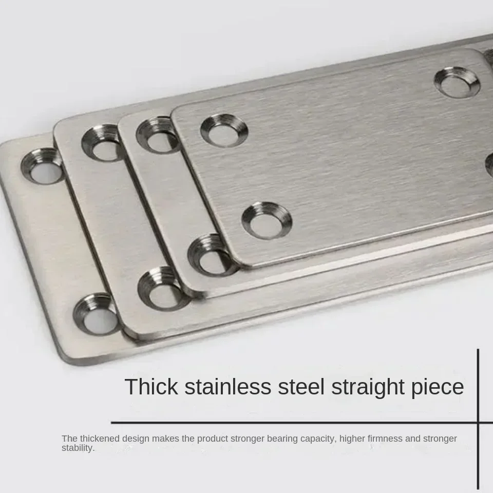Stainless Steel Straight Piece One Word Iron Piece Flat Angle Piece Connecting Code Corner Code