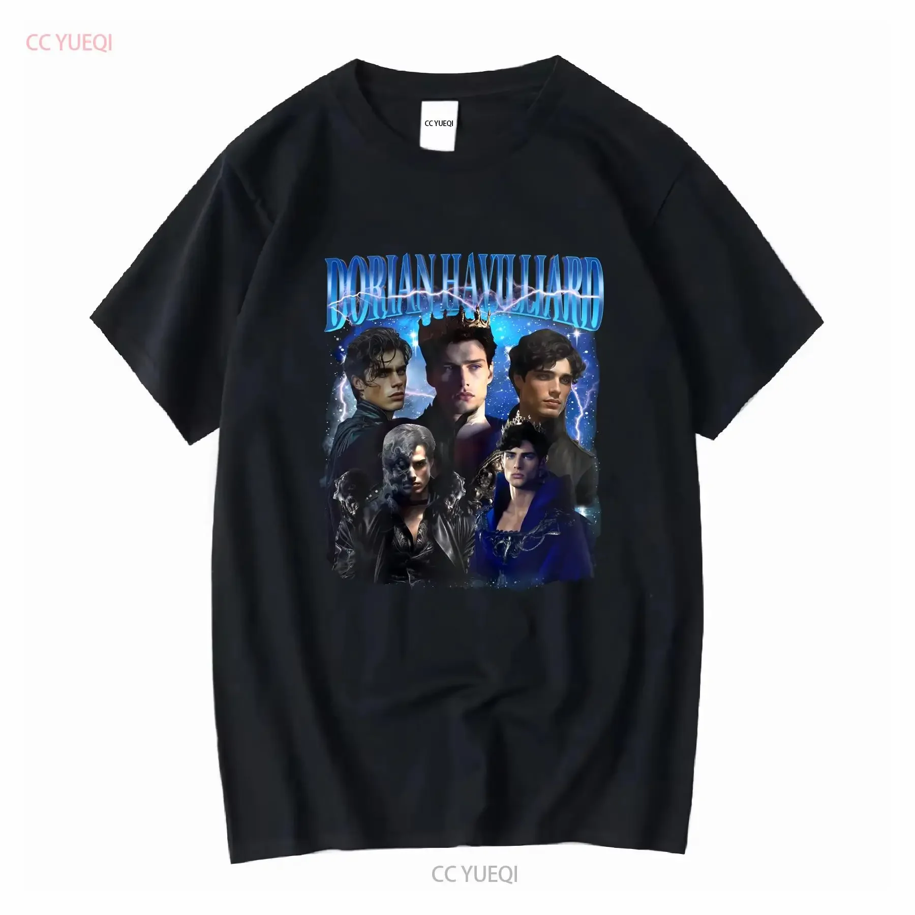 تي شيرت على شكل عرش من الزجاج مروحة دوريان هافليارد سويت هاوس جالاتينيوس ميرش ريترو كتابي بأكمام طويلة أو قصيرة عتيقة مغسولة #1