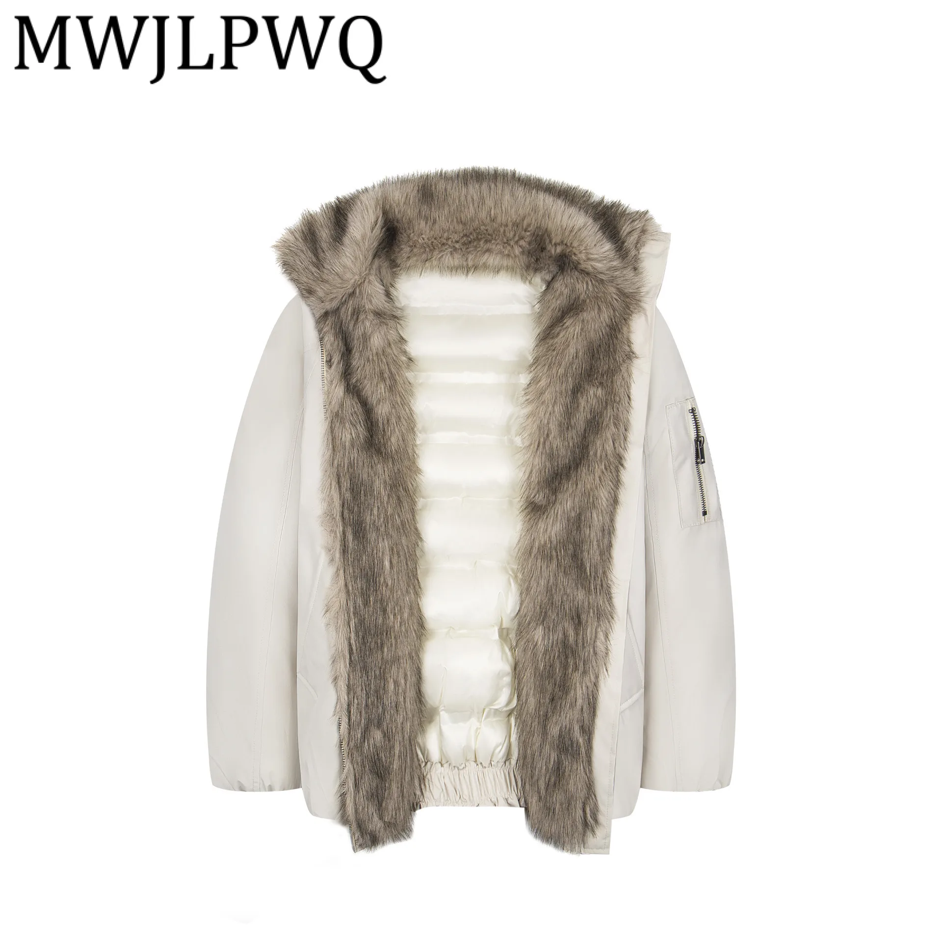 

MWJLPWQ модная зимняя новинка 2025 года, хлопковая куртка в американском стиле ретро, мужская простая универсальная свободная повседневная куртка с воротником-стойкой 12918