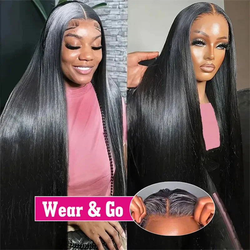 

Glueless Wig Straight Lace Front Human Hair Wigs 6x4 HD Lace Frontal Wig Human Hair Wear Go Glueless 4x4 HD Lace Closure Wigs