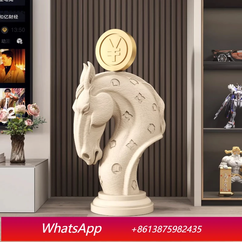 

CX large floor ornament living room TV cabinet rotating creative light luxury decoration