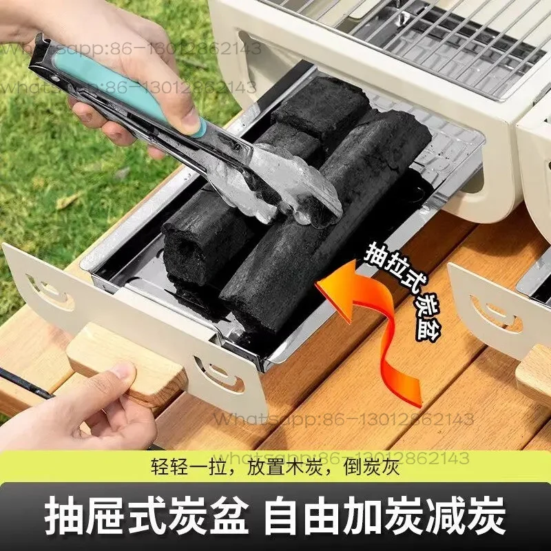 Barbecue Stove Outdoor Small Household Barbecue Grill Patio Portable Thickened Kebabs Camping Carbon Grill