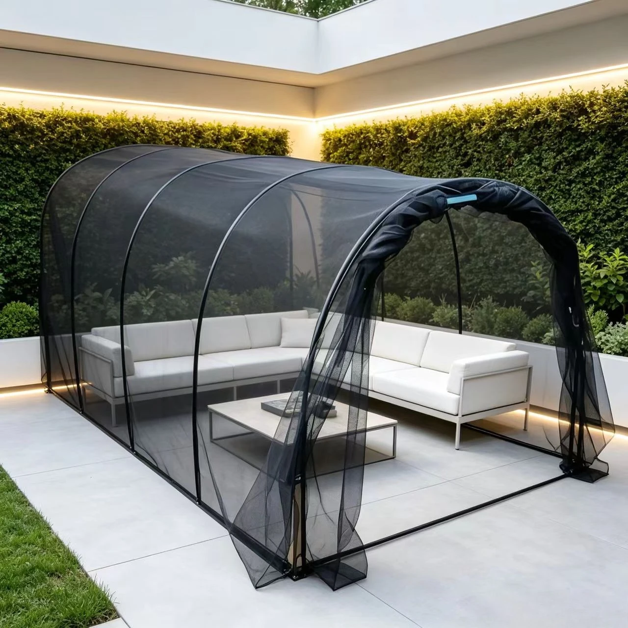 2.4M High Density Anti Mosquito Net Shade Umbrella Fruit Tree Protective Net DIY Decor Mesh For Patio Balcony Camping Pavilion