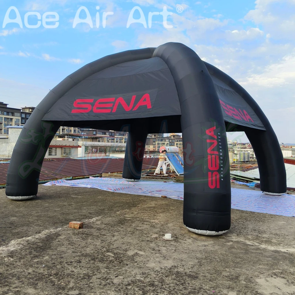 Barraca inflável exterior da abóbada do aranha da impressão do logotipo personalizado para a venda promocional