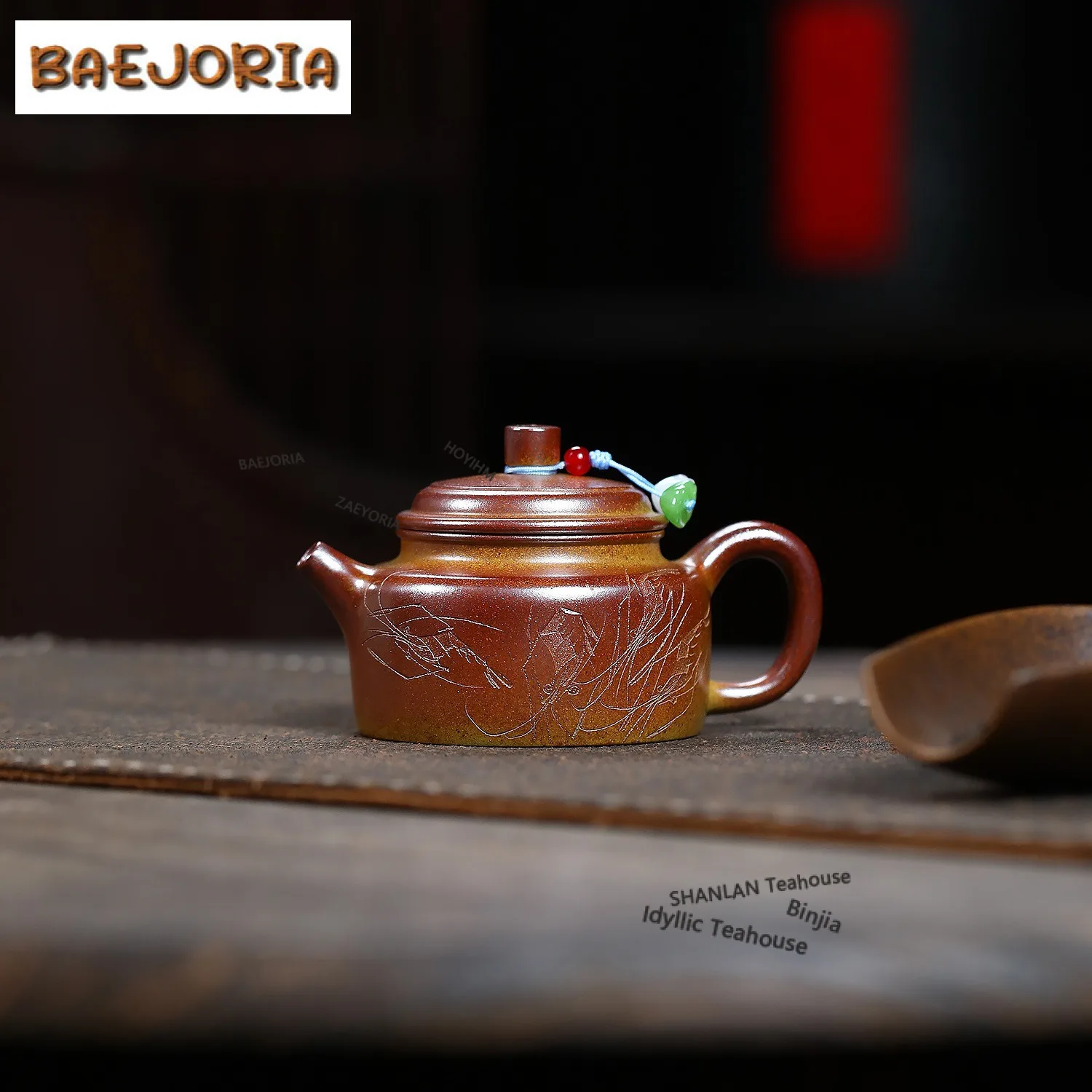 150ml Retro Yixing Purple Clay Teapots Handmade De Zhong Pot Raw Ore Golden Section Flame Burns Mud Kettle Zisha Tea Set Craft