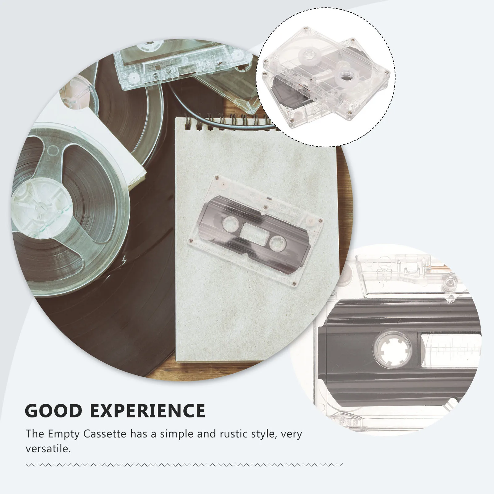 

6Pcs Colorful Song Tape Decor Blank Cassette DIY Retro Design Party Favors Wear Resistant Home Study Living Room Decoration