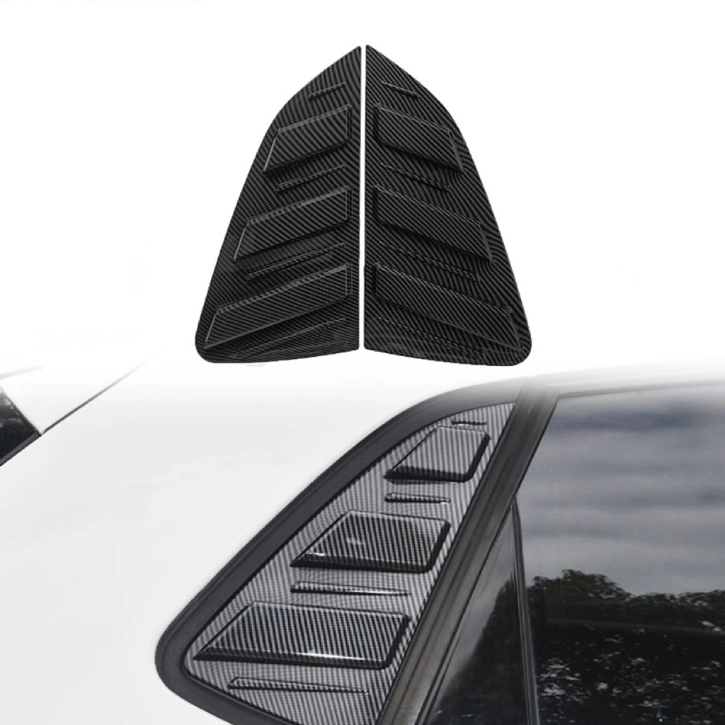 Car Rear Window Louver Shutter Side Vent Cover Trim For VW Volkswagen Polo 2019 2020 2021 2022 2023