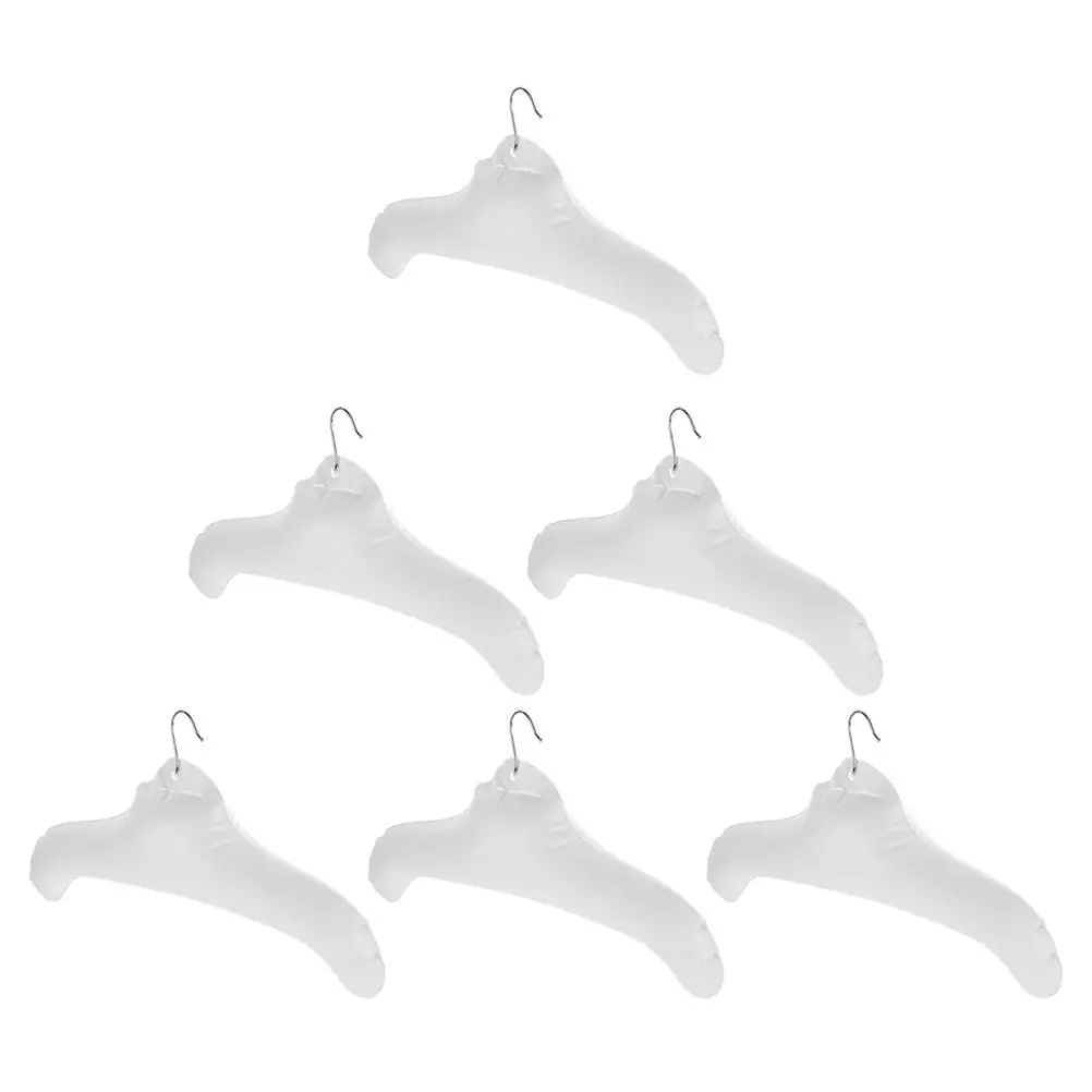 

6 Pcs Inflatable Hanger Folding Travel Hangers for Closet Home Clothes Shirt Drying with Clips Laundry Iron Storage Holder Wet